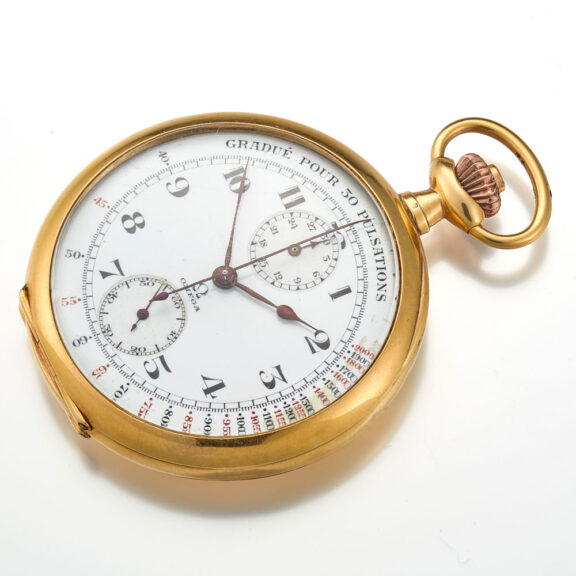 A 18 carat gold Swiss doktors watch with register Circa 1915 A 18 carat gold Swiss doktors watch with register Circa 1915