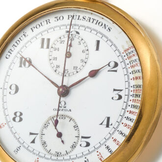 A 18 carat gold Swiss doktors watch with register Circa 1915