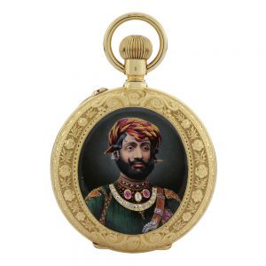 Sealands gold, enamel, ruby, diamond-set watch Circa 1890