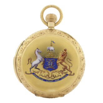 Swiss gold and enamel minute repeating watch Circa 1920