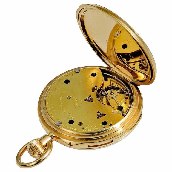English 18 carat gold minute repeating lever watch Circa 1861 English 18 carat gold minute repeating lever watch Circa 1861