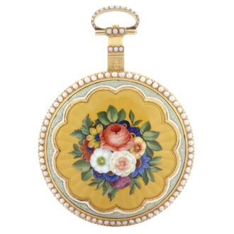 Gold and enamel pearl-set Chinese market watch Circa 1815