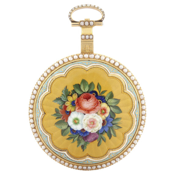 Gold and enamel pearl-set Chinese market watch Circa 1815