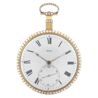 Gold and enamel pearl-set Chinese market watch Circa 1815