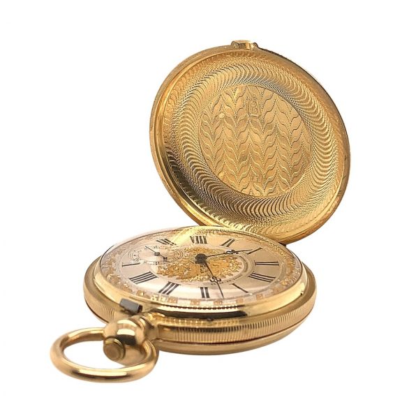 Swiss gold decorative precision pocket watch Circa 1871 Swiss gold decorative precision pocket watch Circa 1871