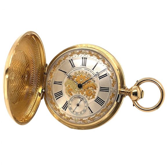 Swiss gold decorative precision pocket watch Circa 1871 Swiss gold decorative precision pocket watch Circa 1871