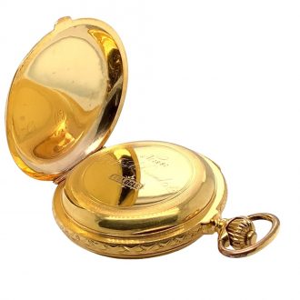 Swiss gold full hunter watch with minute repeater Circa 1890