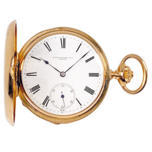 Fine Swiss rose gold full hunter pocket watch Circa 1888