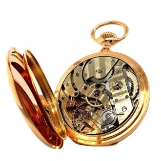 Fine Swiss rose gold full hunter pocket watch Circa 1888 Fine Swiss rose gold full hunter pocket watch Circa 1888