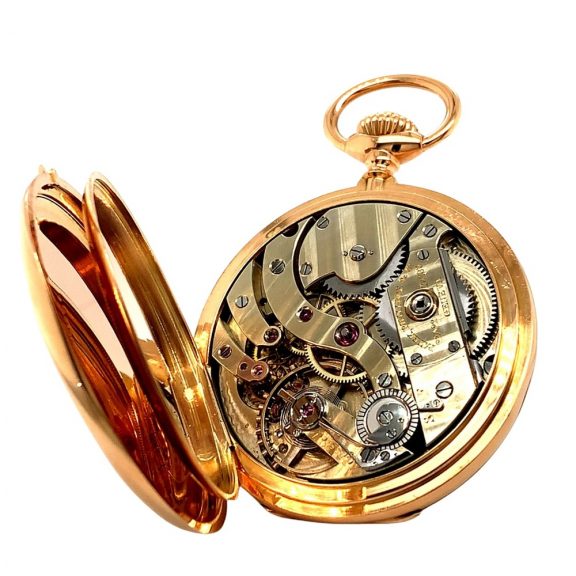 Fine Swiss rose gold full hunter pocket watch Circa 1888 Fine Swiss rose gold full hunter pocket watch Circa 1888