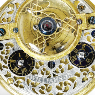English silver and paste-set verge pocket watch Circa 1780