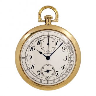 French gold medical watch with chronograph Circa 1925