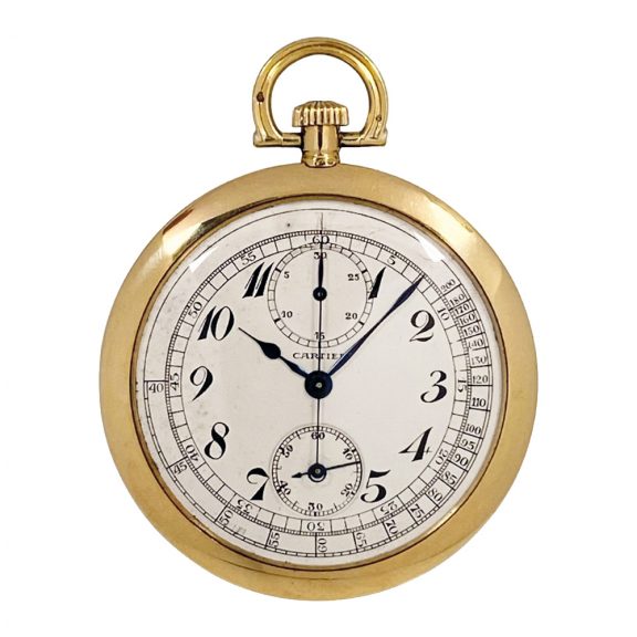 French gold medical watch with chronograph Circa 1925