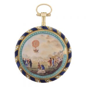 Fine and rare French gold and enamel verge watch Circa 1785