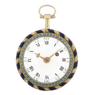 Fine and rare French gold and enamel verge watch Circa 1785