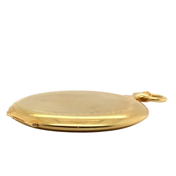 Ultra-flat Swiss 18 carat gold hunting cased pocket watch Circa 1980 Ultra-flat Swiss 18 carat gold hunting cased pocket watch Circa 1980