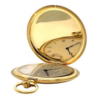 Ultra-flat Swiss 18 carat gold hunting cased pocket watch Circa 1980