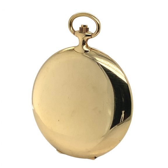 Ultra-flat Swiss 18 carat gold hunting cased pocket watch Circa 1980 Ultra-flat Swiss 18 carat gold hunting cased pocket watch Circa 1980