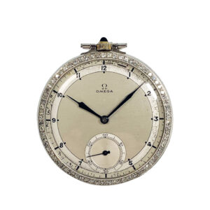 Rare Swiss platinum and diamond-set Art Deco dress watch Circa 1926