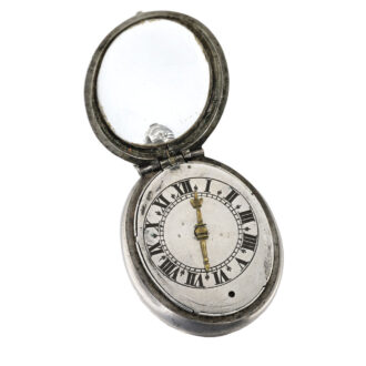 English silver oval pre-hairspring puritan watch Circa 1640