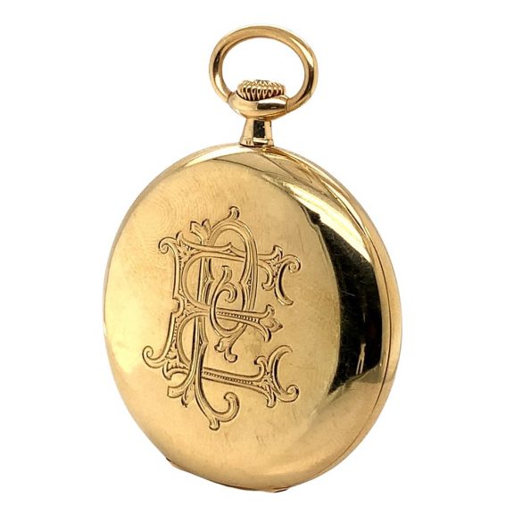 Swiss 18K yellow gold open faced lever pocket watch Circa 1925 Swiss 18K yellow gold open faced lever pocket watch Circa 1925