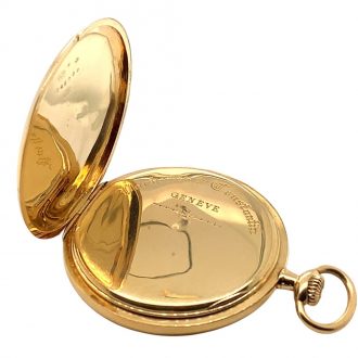 Swiss 18K yellow gold open faced lever pocket watch Circa 1925