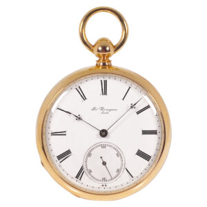 Swiss heavy 18 carat gold pivot detent chronometer Circa 1870