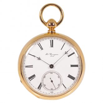 Swiss heavy 18 carat gold pivot detent chronometer Circa 1870