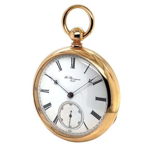 Swiss heavy 18 carat gold pivot detent chronometer Circa 1870 Swiss heavy 18 carat gold pivot detent chronometer Circa 1870