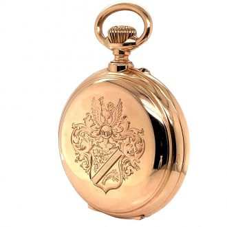 Heavy Swiss gold minute repeating pocket watch Circa 1915