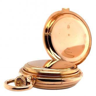 Heavy Swiss gold minute repeating pocket watch Circa 1915v