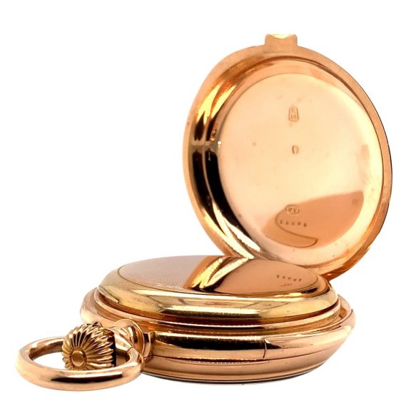 Heavy Swiss gold minute repeating pocket watch Circa 1915 Heavy Swiss gold minute repeating pocket watch Circa 1915v