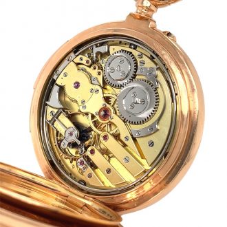 Heavy Swiss gold minute repeating pocket watch Circa 1915