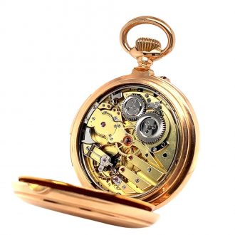 Heavy Swiss gold minute repeating pocket watch Circa 1915