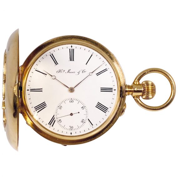 Heavy Swiss gold hunting cased lever pocket watch Circa 1890