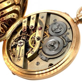 Heavy Swiss gold hunting cased lever pocket watch Circa 1890