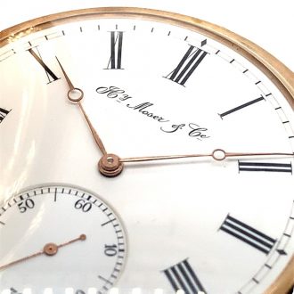 Heavy Swiss gold hunting cased lever pocket watch Circa 1890