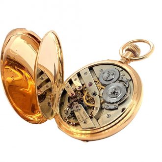 Heavy Swiss gold hunting cased lever pocket watch Circa 1890