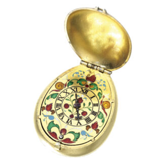 French gold and enamel oval verge watch Circa 1630