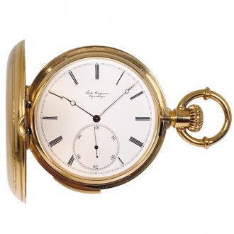 Danish gold five-minute repeating full hunter watch Circa 1876