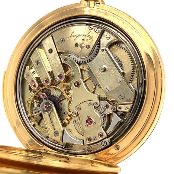 Danish gold five-minute repeating full hunter watch Circa 1876 Danish gold five-minute repeating full hunter watch Circa 1876