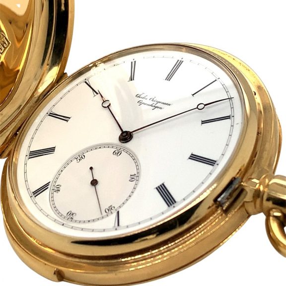 Danish gold five-minute repeating full hunter watch Circa 1876 Danish gold five-minute repeating full hunter watch Circa 1876
