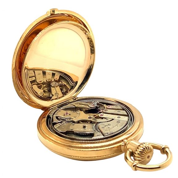 Danish gold five-minute repeating full hunter watch Circa 1876 Danish gold five-minute repeating full hunter watch Circa 1876