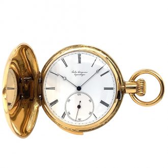 Danish gold five-minute repeating full hunter watch Circa 1865