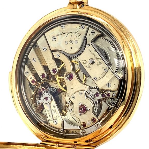 Danish gold five-minute repeating full hunter watch Circa 1865 Danish gold five-minute repeating full hunter watch Circa 1865