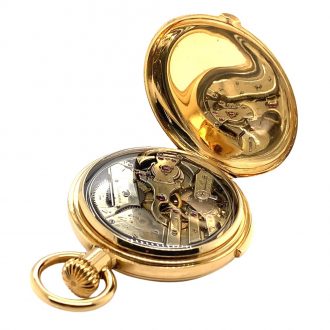 Danish gold five-minute repeating full hunter watch Circa 1865
