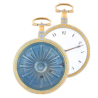 Very fine George III 18 carat gold and enamel English pocket watch Circa 1795