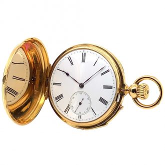 Rare German minute repeating full hunter watch Circa 1900