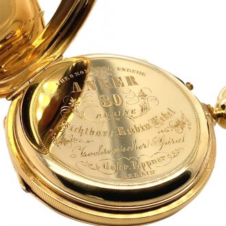 Rare German minute repeating full hunter watch Circa 1900
