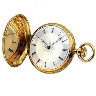 Swiss ornamental gold enamel lady's pocket watch Circa 1867